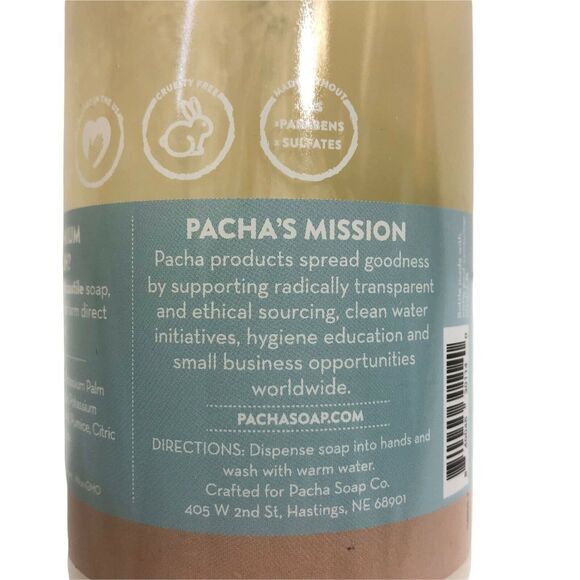 Lot 4 Pacha Soap Natural Liquid Castile Hand Soap 2 French Lavender 2 Sand & Sea - Picture 9 of 9